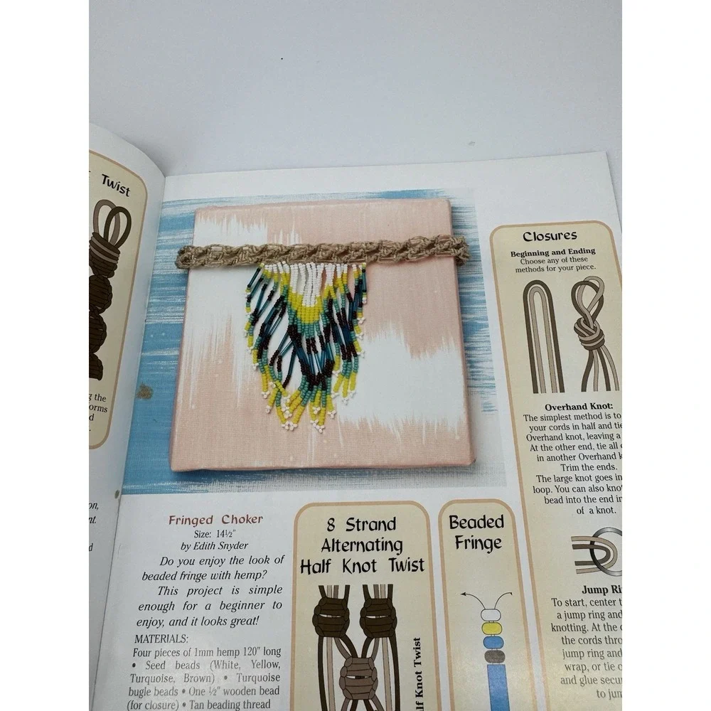 Hemp‎ Jewelry Making Book Macrame Beading Patterns DIY Craft Guide